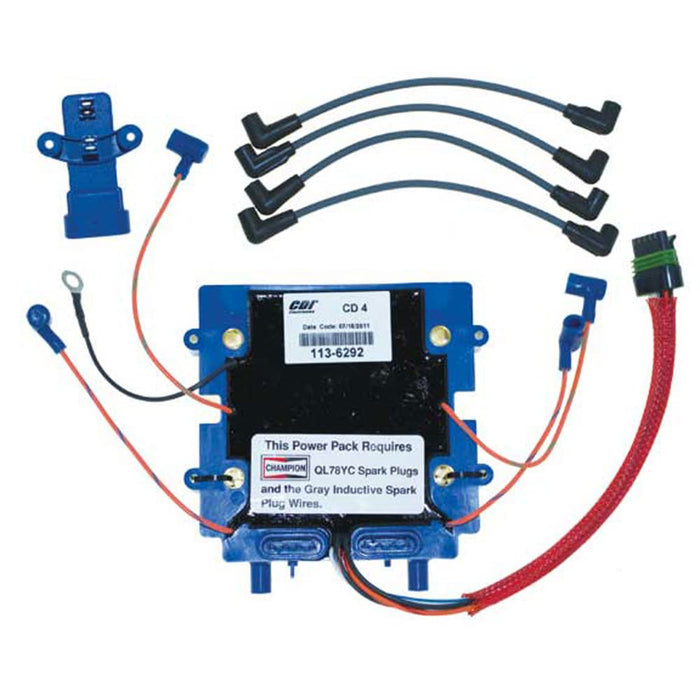 CDI Electronics 1136292K1 Johnson/Evinrude Power Pack & Plug Wires