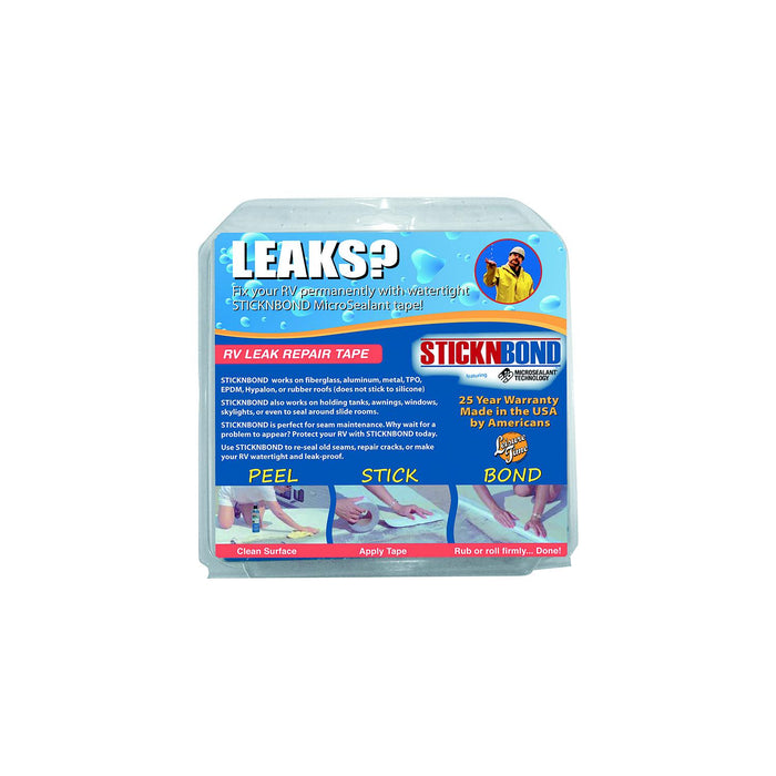 Leisure Time 60018 StickNBond Roof Seam Repair Tape, White