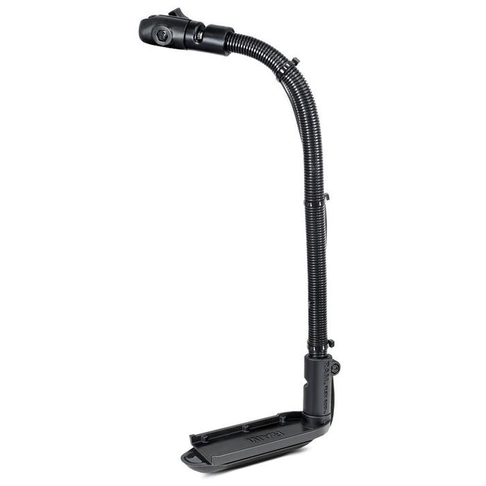 Brazo de montaje para transductor RAM con varilla de aluminio rígida de 18" y conector único abierto para Lowrance StructureScan LSS1 y LSS2