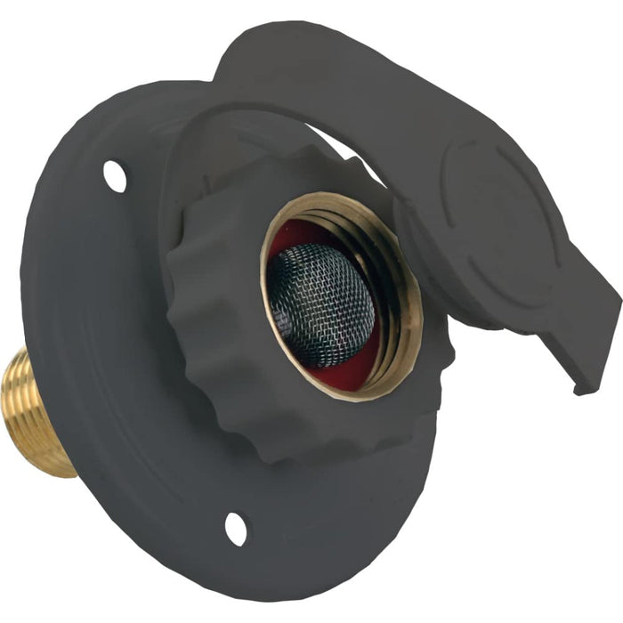 JR Products 62285 Black Plastic RV City Water Flange