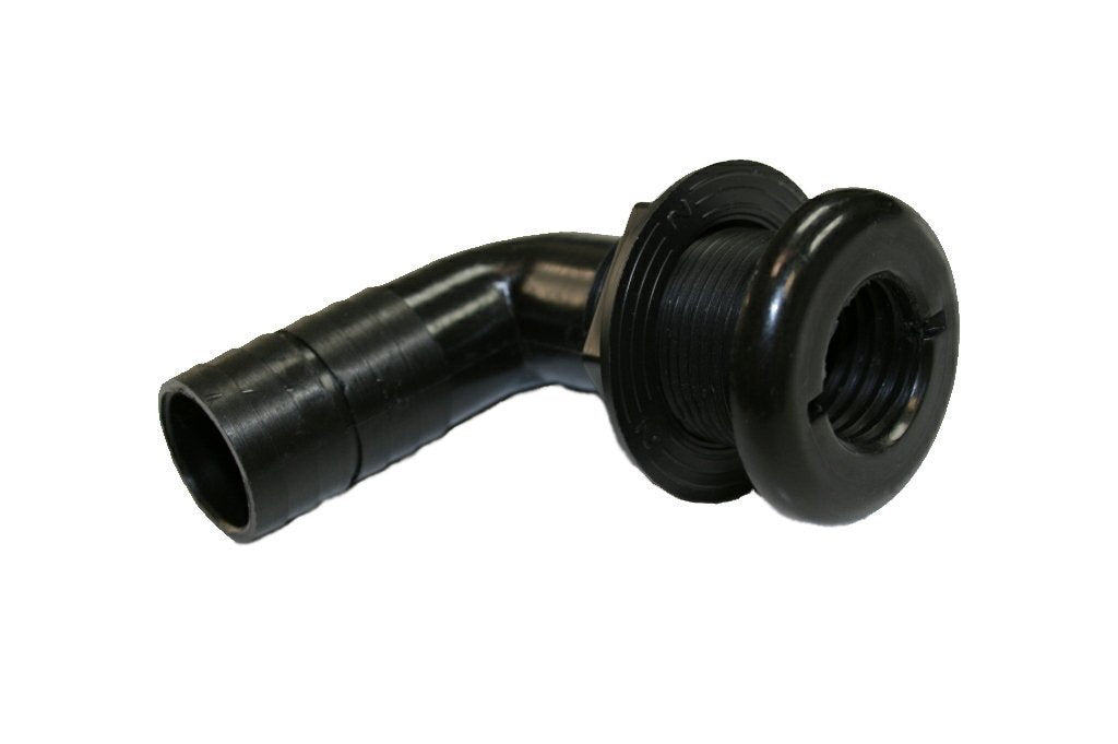 TH Marine TH-1290T-DP 90 Degree Thru-Hull, 1-1/8" Barb, Standard