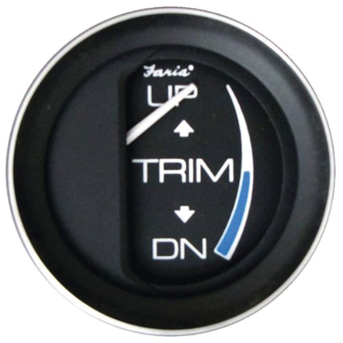 Faria F13017 Coral Black 2" Trim Gauge for Mercury/Mariner/Mercruiser/Volvo, DP/Yamaha 2001 & Newer)
