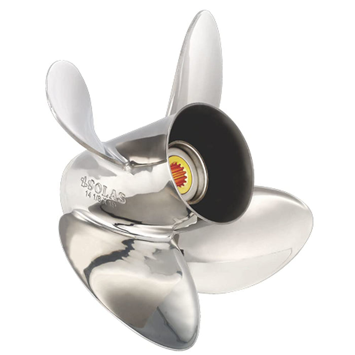 Solas Propeller 9553-140-21 Solas Rubex HR4 SS Interchangeable Hub 4- Blade, Propeller, RH 14 x 21