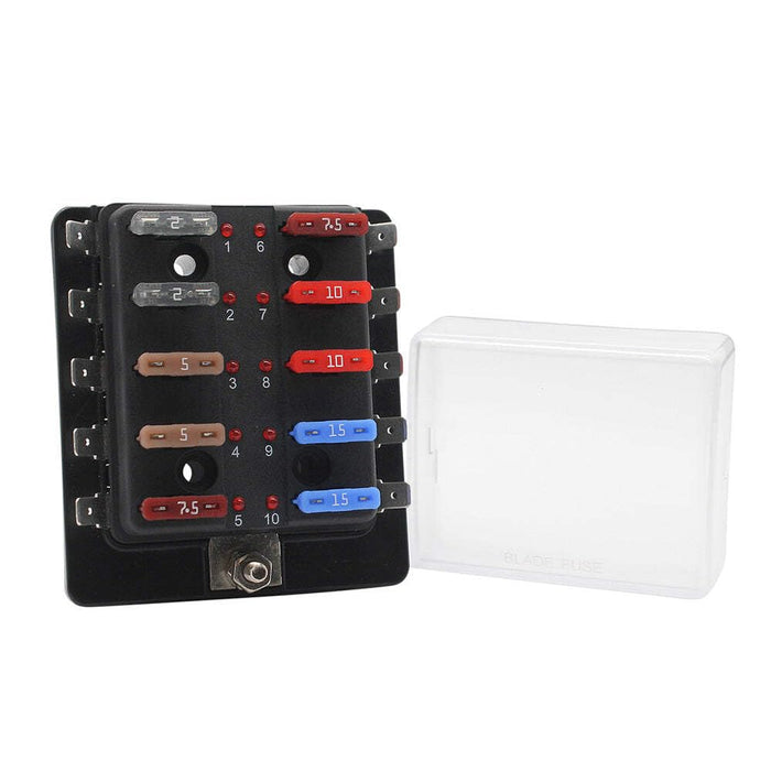 Cole Hersee 880023-BP SD ATO Fuse Block, 10-Gang