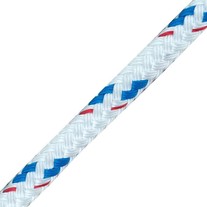 New England Ropes 21130800600 Blue Sta-Set Polyester Double Braid, 1/4" x 600'