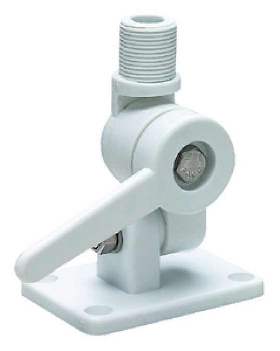 Seachoice 19500 Nylon Antenna Ratchet Mount, White, Bulk Pack