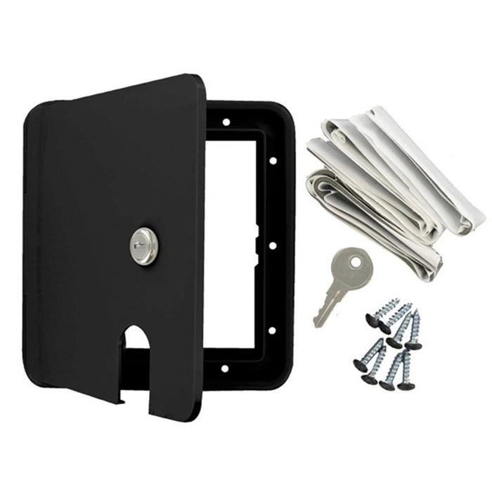 Valterra A10-2151BKVP Cable Hatch, Large Square, Black