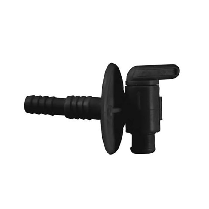 JR Products 04-62415 Dual Barbed Drain Cock, Black
