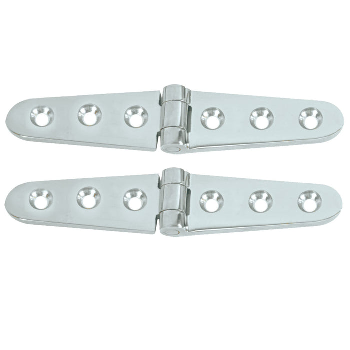 Whitecap S-0605C Strap Hinge CP/Brass 6" x 1-1/8" Pair