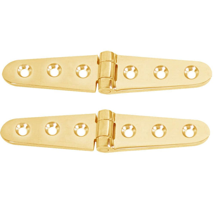 Whitecap S-0605BC Strap Hinge Polished Brass 6" x 1-1/8" Pair