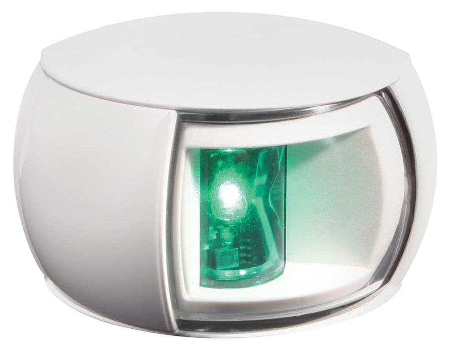 Hella 980520311 NaviLED Starboard (Green) Side Light Only, White w/Clear Lens, 1 ea.