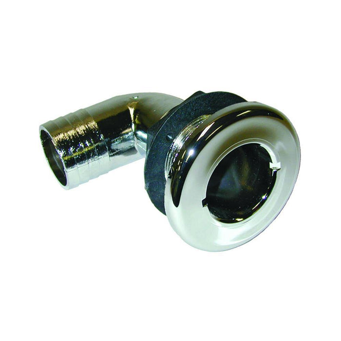 TH Marine TH-1590CP-DP T-H Marine Brite Plate Chrome Plated 90 Degree Thru Hull, for Hose