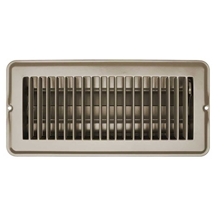 RV Designer H874 Metal Floor Register, Dampered, Tan