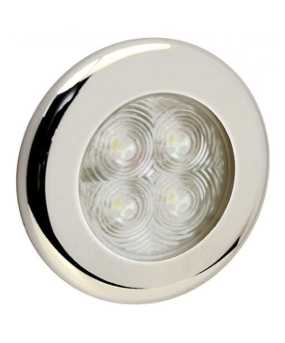 Seachoice 3111 LED Interior Courtesy Light With Both Chrome and White Bezels