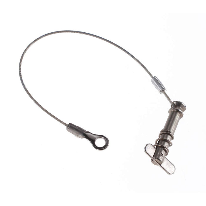 Attwood 66202-3 Tethered 1/4" Spring-Loaded Clevis Pin, Stainless Steel