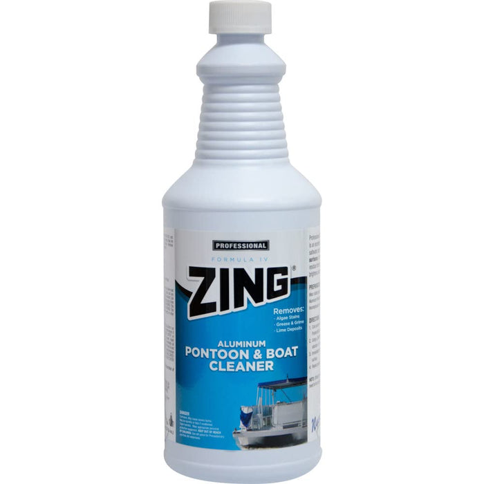 Zing Cleaners 10011 Zing Aluminum Pontoon & Boat Cleaner, Qt., 12/Case