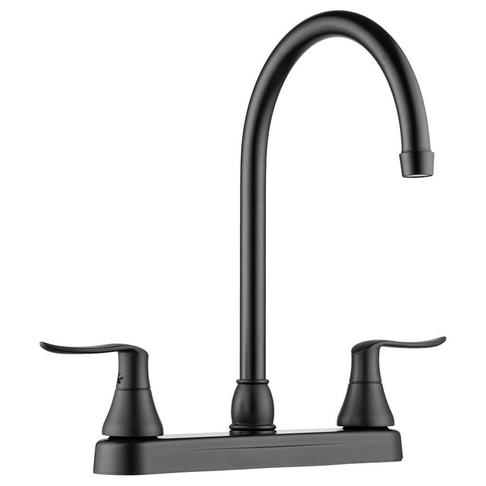Dura Faucet DF-PK330HLH-MB Elegant J-Spout Kitchen Faucet, Matte Black