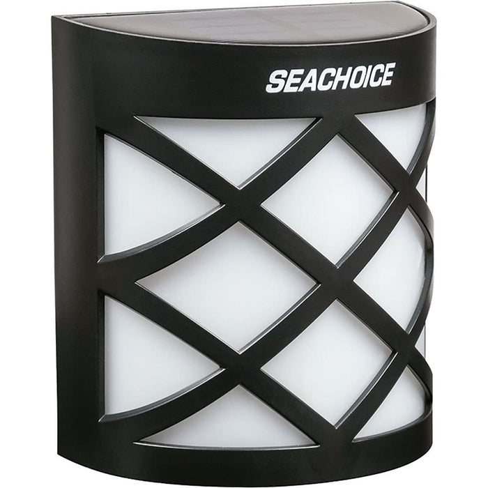 Seachoice 3708 Solar Dock Light, Round LED, for Boats/Driveways/Stairs/Pathways, 4"W x 4-3/8"H