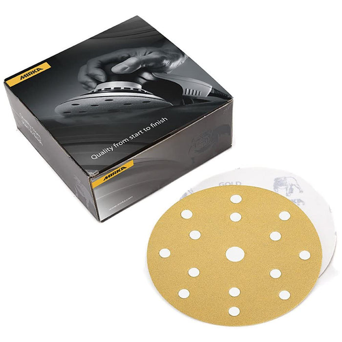 Mirka 23-612-080 Gold 5" Grip Disc, 80G 50/Pk