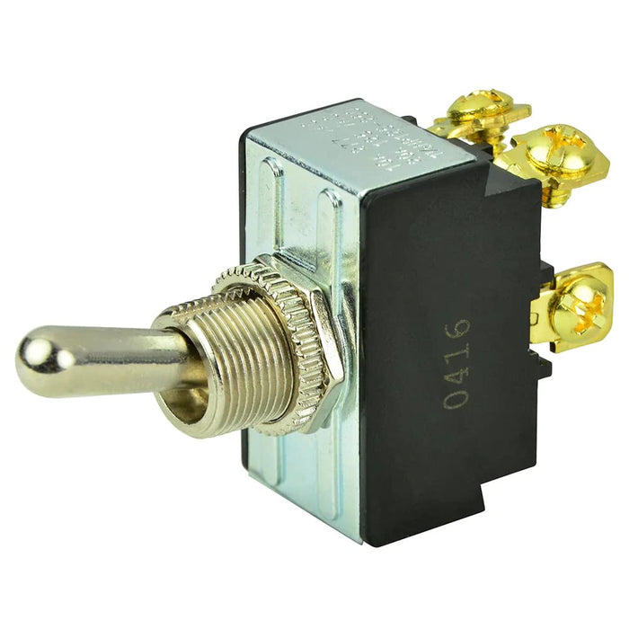 BEP 1002017 Chrome Plated Toggle Switch, Off-On, DPDT, #6–32 Screw Terminals