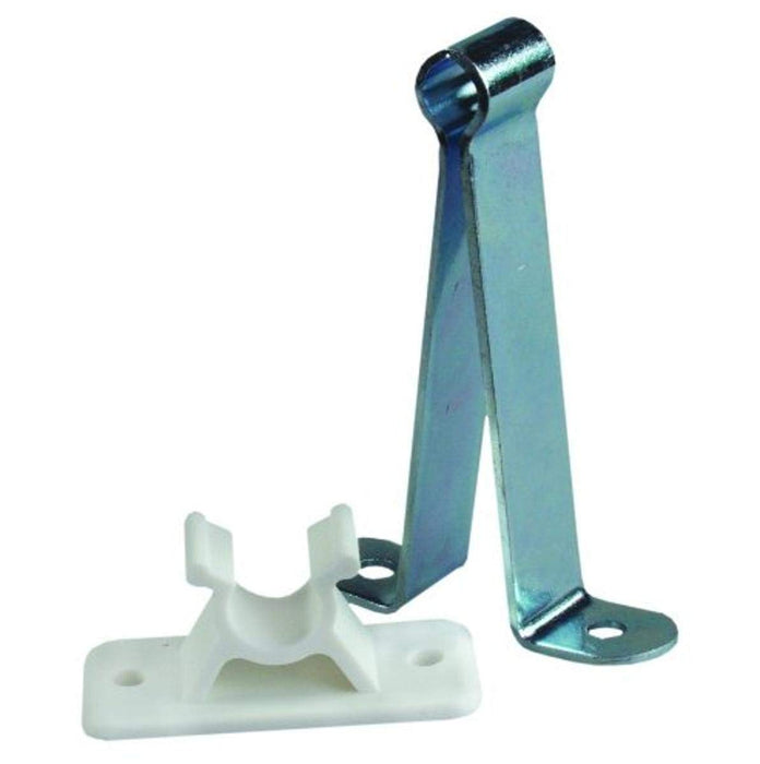 JR Products 10545 C-Clip Style Door Holder Metal/Plastic Combo, 3"