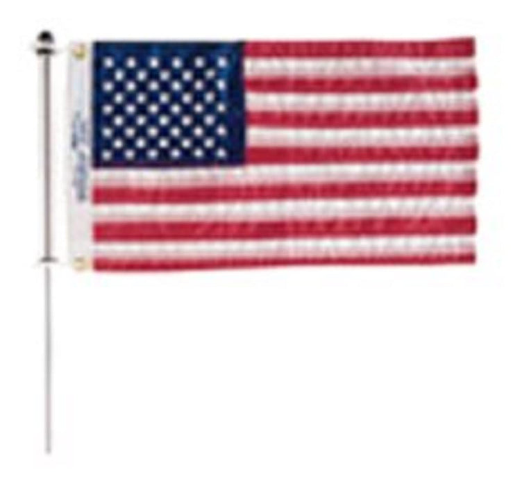 Taylor Made Products 916 Taylor 3/4" Diameter Aluminum Flag Pole w/ Charlevoix, Flag Clips