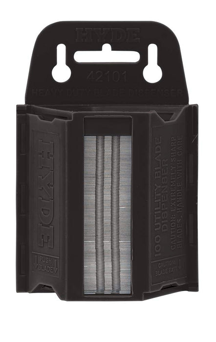 Hyde Tools 42101 Utility Blade Dispenser w/100 Blades