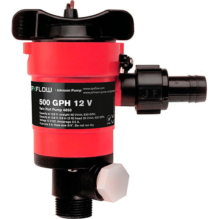 Johnson Pump 48103 Dual Port Livewell/Washdown Pump, 1250 GPH