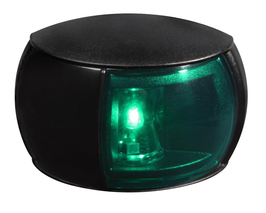 Hella 980520201 NaviLED Starboard (Green) Side Light Only, Black w/Green Lens, 1 ea.
