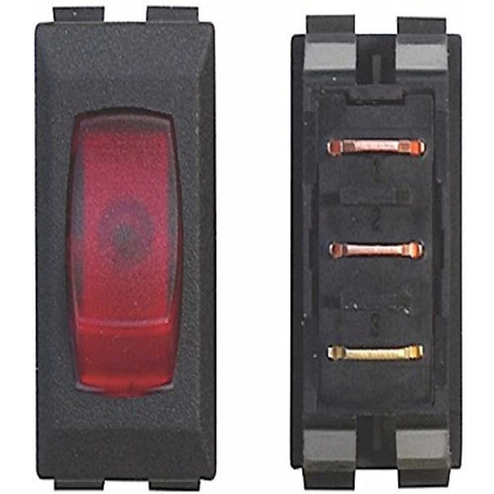 Diamond Group DG131PB 12V Illunminated On/Off Switch, Black w/Red Light