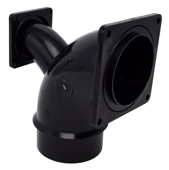 Valterra T1036 RV Two Way Ell Termination w/ 3" Bayonet x 3" Rotating Flange x, 1-1/2" Rotating Flange