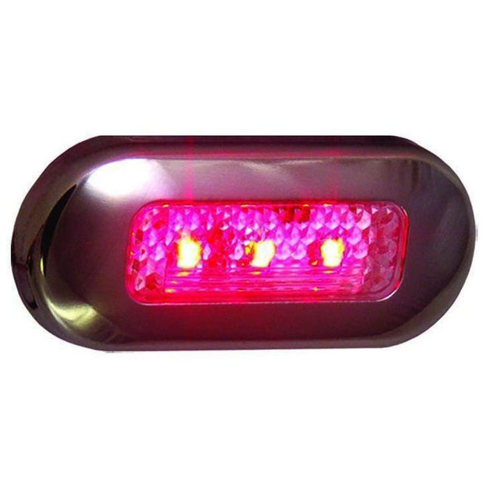 TH Marine LED-51824-DP T-H Marine LED Oblong Courtesy Light w/ SS Bezel