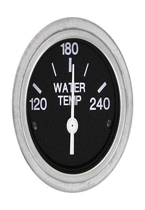 Sierra 80590P Heavy Duty Water Temp Gauge, 2" Electric 120-240 F Dial Range, Requires "D" Sender Code