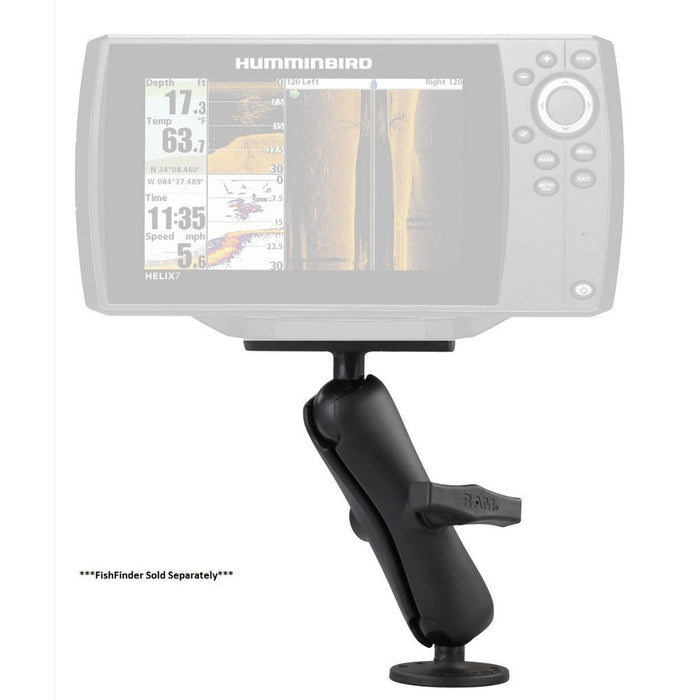 RAM Mount RAM-202-24-202 1.5" Ball Mount for Helix 7, 2.5" Round Base & 2" x 4" Plate, fits Humminbird Helix 7 Only