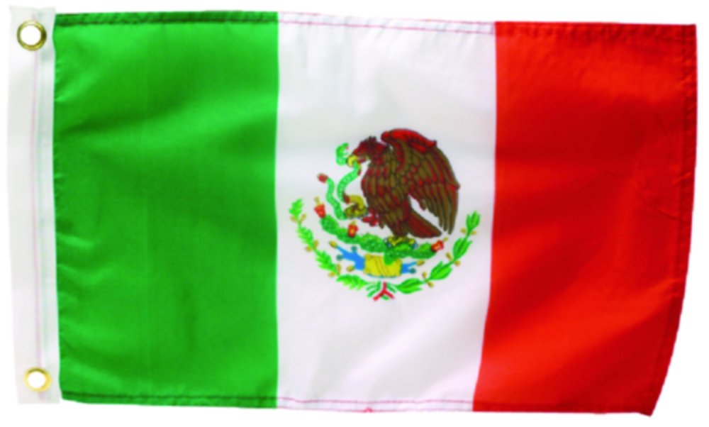 Seachoice 78271 12" x 18" Nylon Print Dyed Mexico Flag