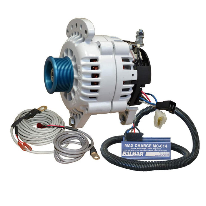 Balmar 60-YP-MC-120-J10 Alternator 120 AMP Kit 120V 3.15" Dual Ft Saddle J10, Pulley Regulator & Temp Sensor