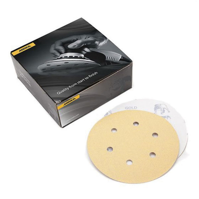 Mirka 23-612-180 Gold 5" Grip Disc, 180G 50/Pk