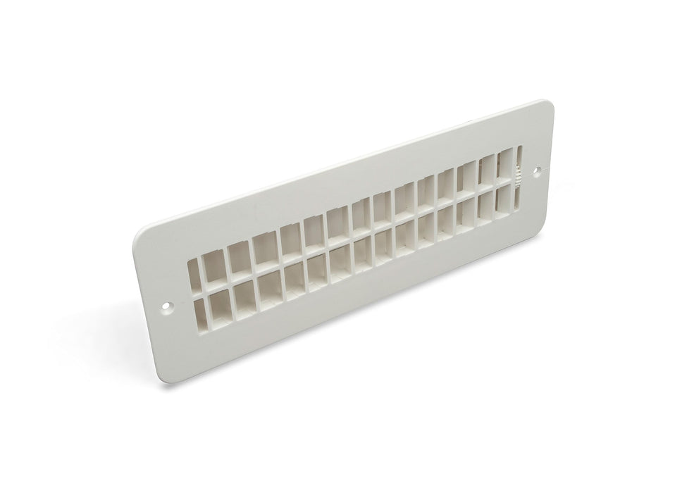B&B Molders 94259 Floor Register, w/ Damper, Polar White