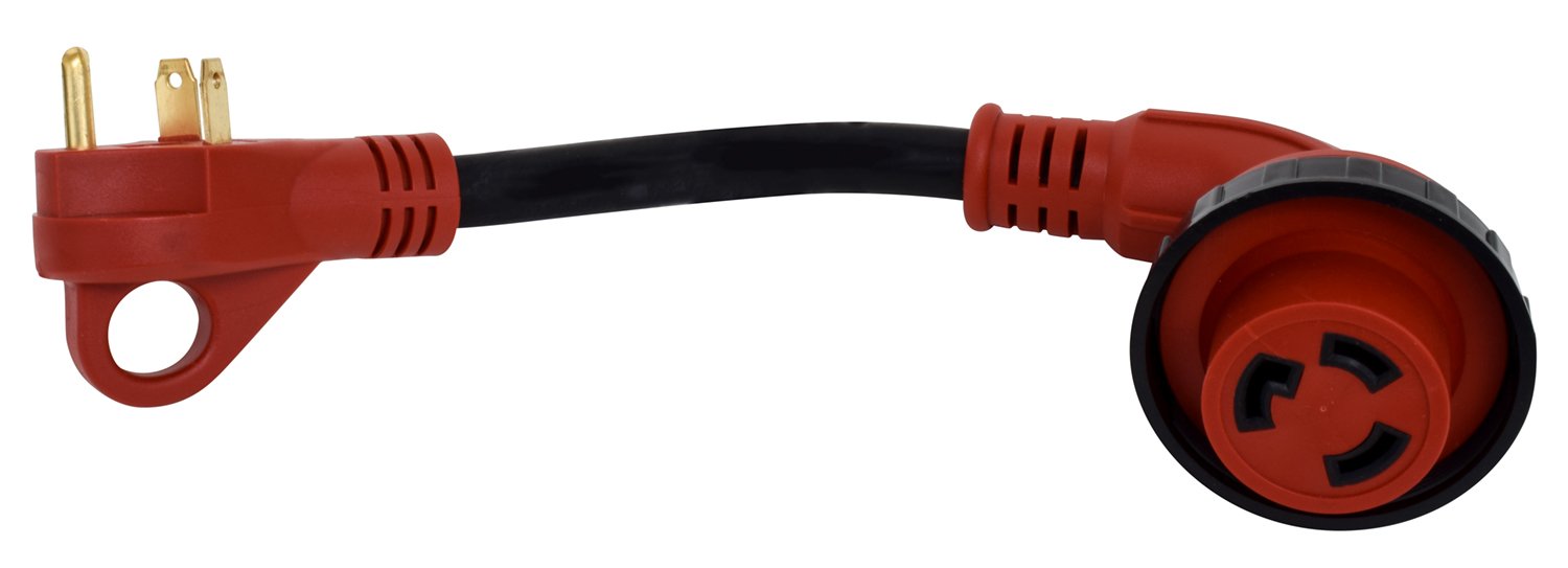 Valterra A10-3030D90VP Mighty Cord 90Â° Adapter Cord, 30AM-30AF, Carded
