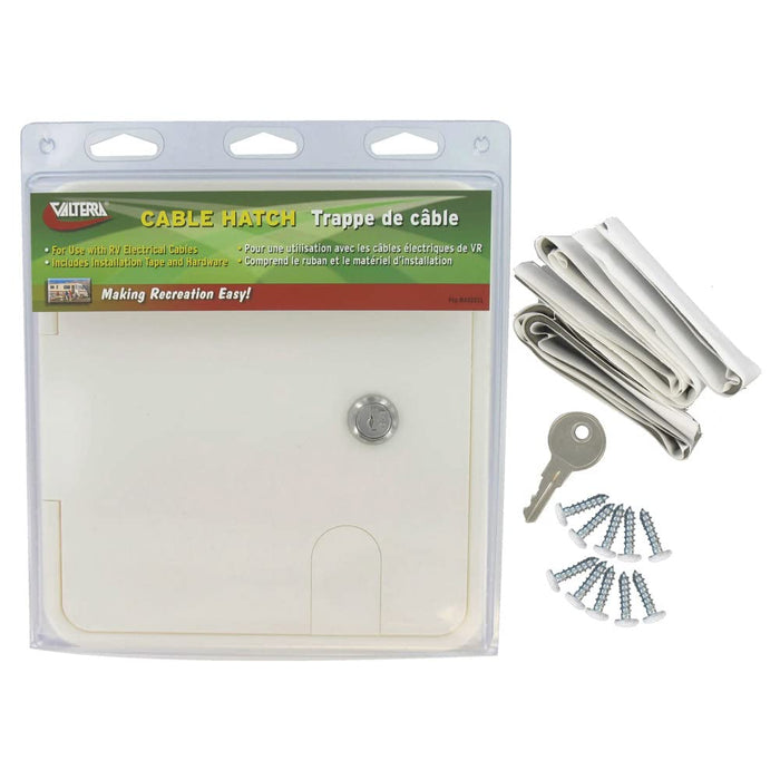 Valterra A10-2151VP Cable Hatch, Large Square, White