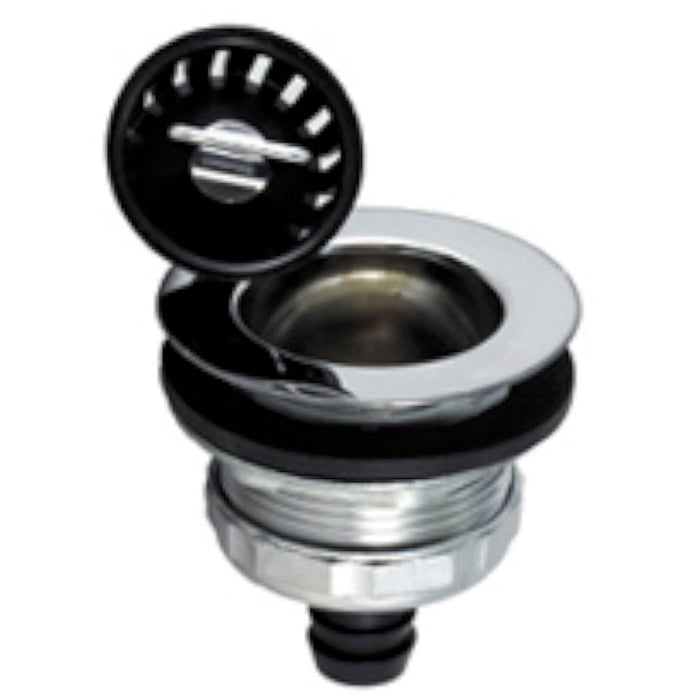 JR Products 9490-217-022 Sink Strainer With Threaded Basket & Tail Flange