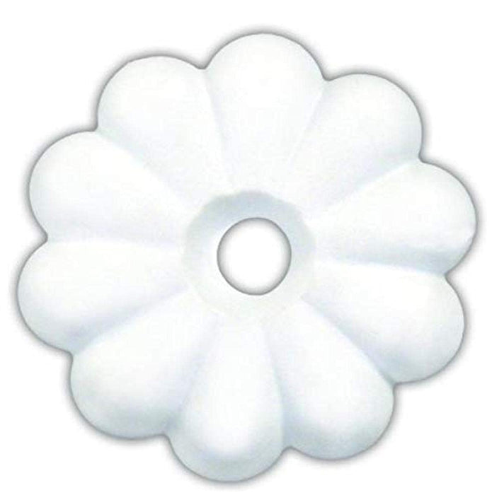JR Products 20455 Plastic Rosettes, White, 14/pk