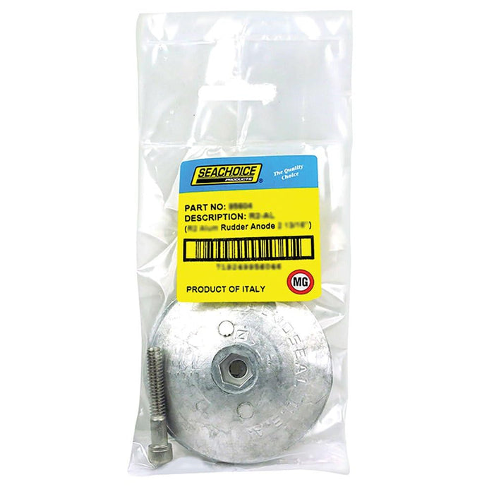 Seachoice 95608 Rudder & Trim Tab Anode w/Allen Screw, Magnesium, Model R4, Size 3-3/4" dia. x 1/2"