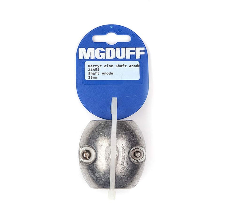 Martyr CMX25 Streamlined Shaft Anode With Stainless Steel Allen Head, Zinc