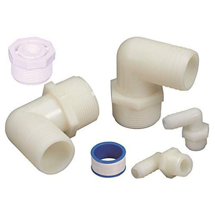 Moeller 41390 Waste Hose Tank Adapter Kit, 90Â° Pipe To Hose