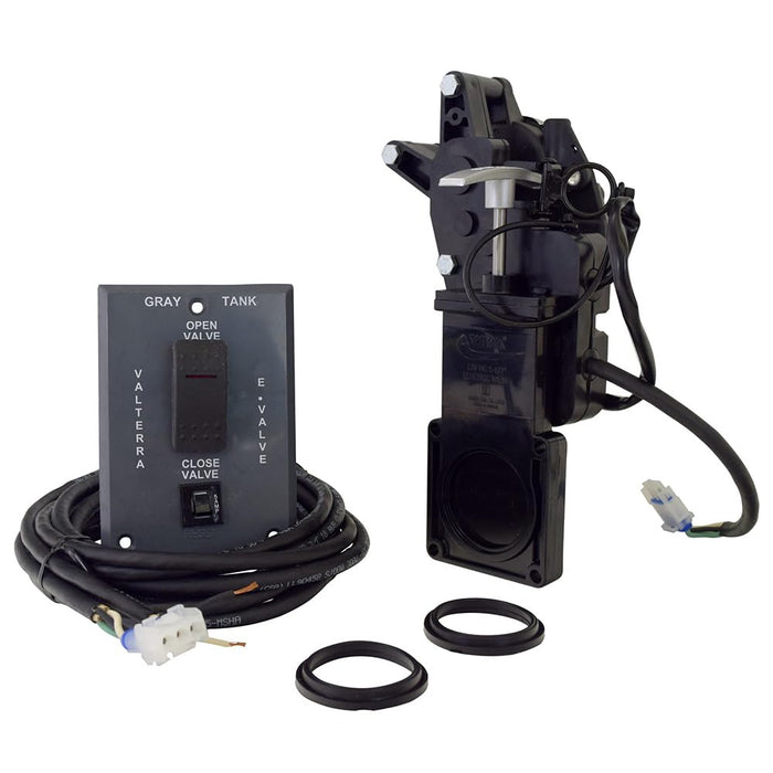 Valterra E1001NEVP E-Valve, Electric Waste Valve System, 3", w/switch, No Fittings, Boxed