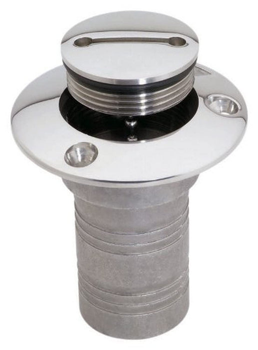 Attwood 66406-5 Gas Deck Fill for 1-1/2" Hose, Stainless Steel