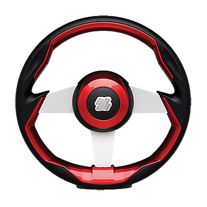 Uflex GRIMANI R/S Uflex Steering Wheel, Red w/Silver Spokes