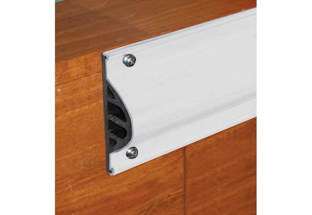 Taylor Made Products 45991 Taylor Dock Pro Commerical Grade Premium Side Gard, 4.25" High, 10' Straight, White