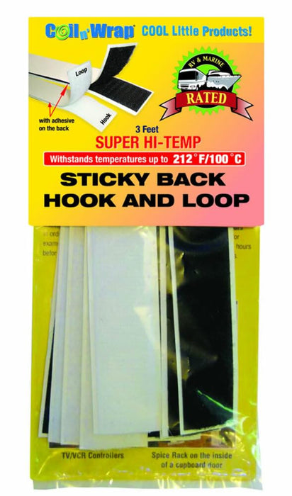 AP Products 006-204 Hook & Loop Strips, 3 Black & 3 White per Pack